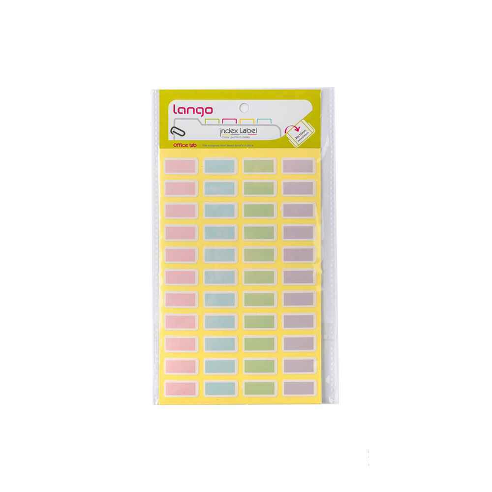 برچسب پاستلی سایز20*10میلیمتر4برگی لانگوکدK-444 یا کد055