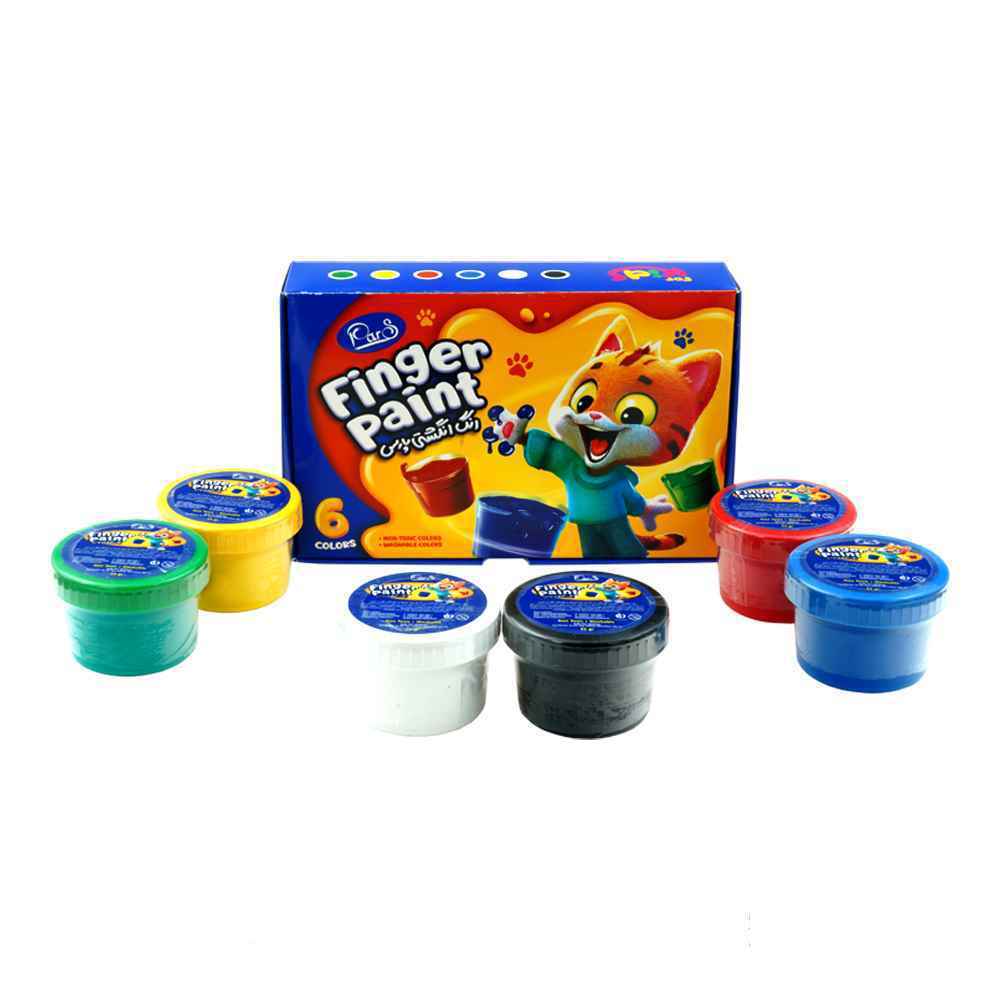 رنگ انگشتی6رنگ55گرم پارس