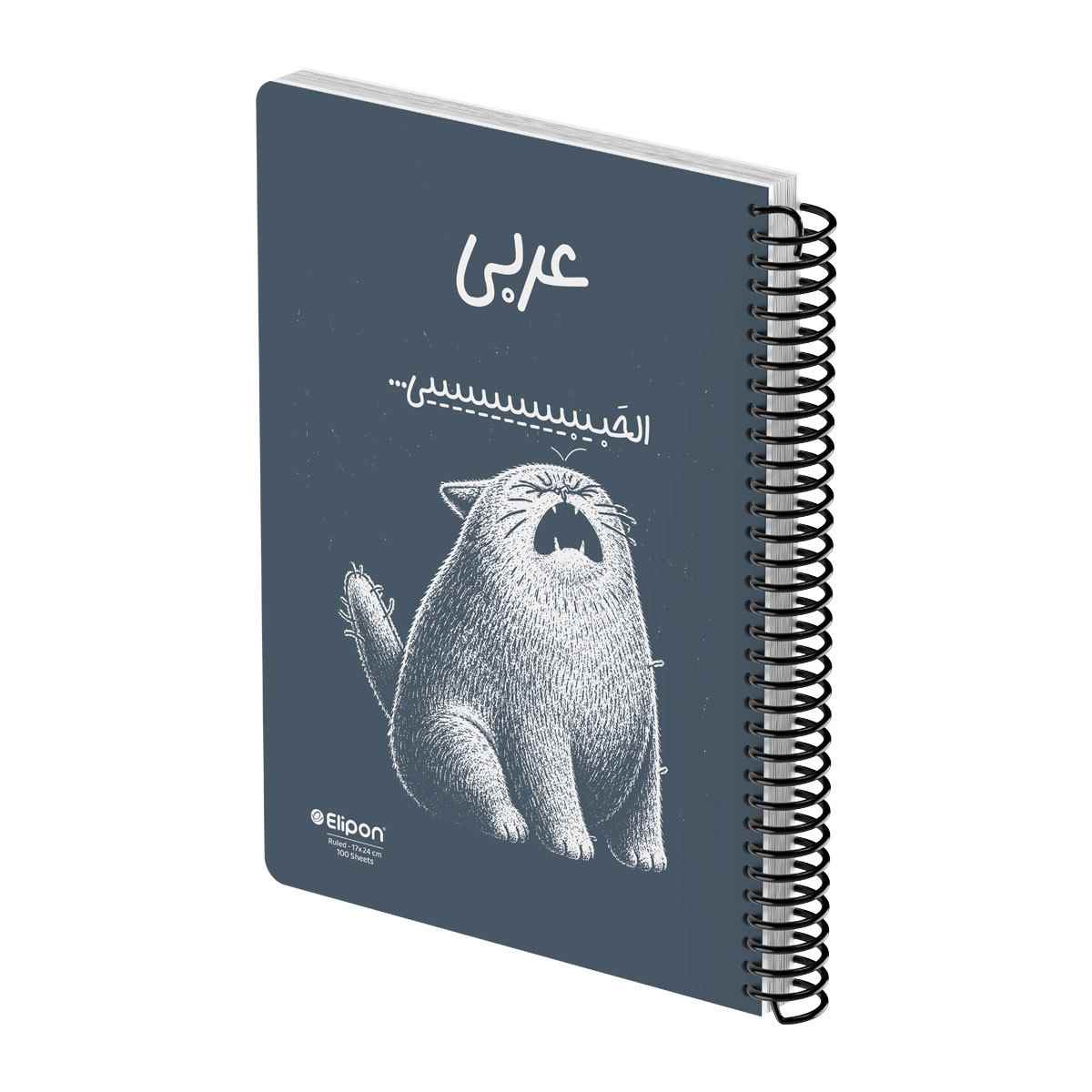 دفتر100برگ وزیری سیمی جلدسخت موضوعی الیپون کد243
