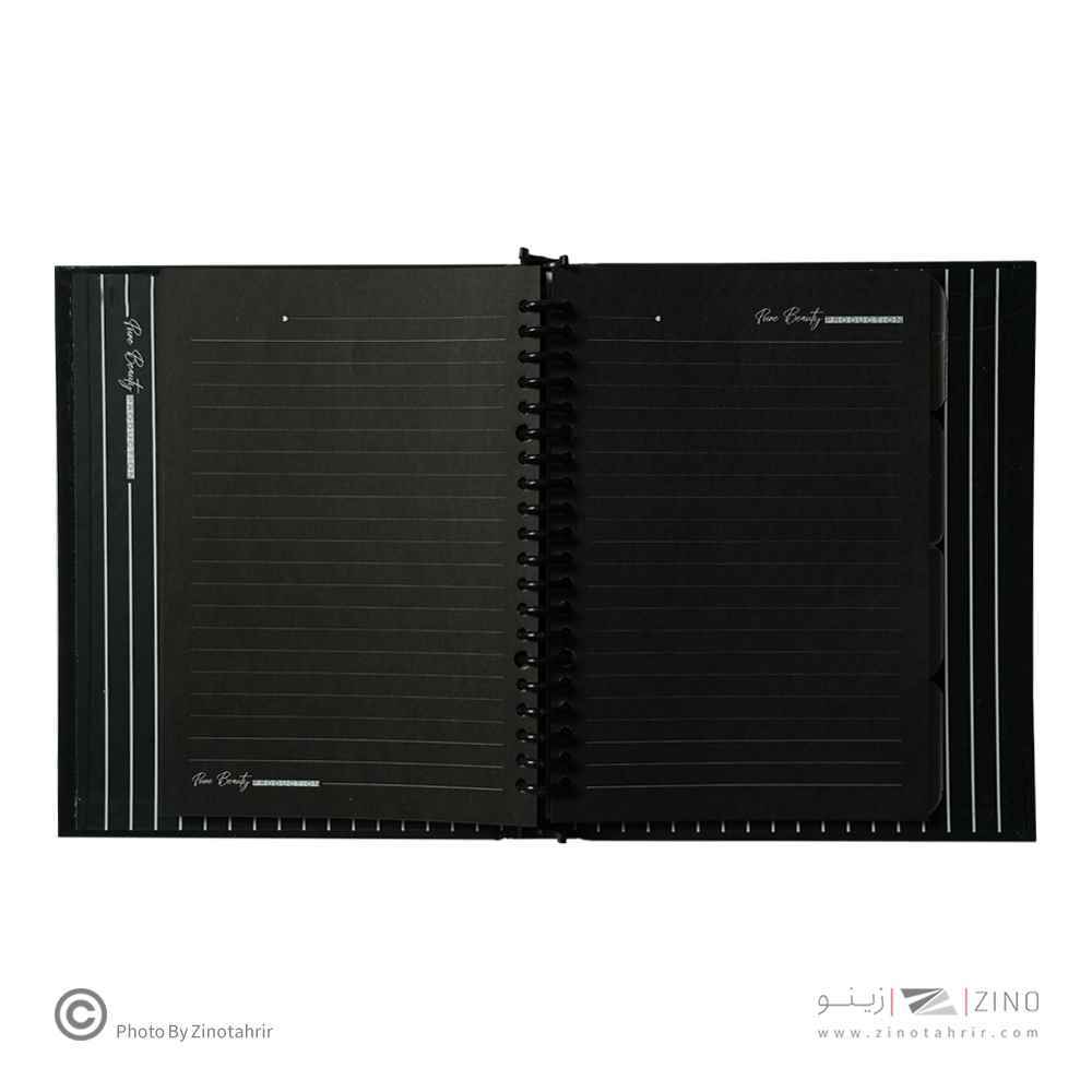 دفتر کلاسوری 20حلقه 100برگ قفل فلز (کاغذ مشکی)برگ سری پیور بیوتی کد71500