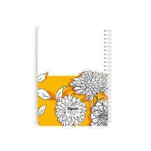 دفتریادداشت 80برگ 120*170 سیمی جلدنرم فانتزی الیپون کد280