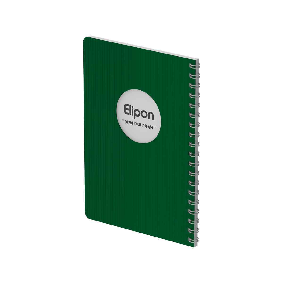 دفتریادداشت 80برگ 120*170سیمی جلدطلق فانتزی الیپون کد281
