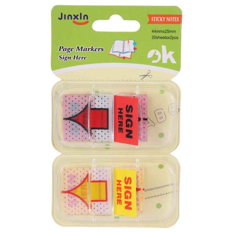 کاغذ یادداشت 20 برگ چسب دار طرح نشانگر امضا jinxln p60 4-42-5cm