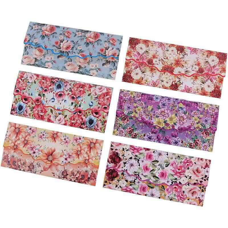 پاکت پول ایندربرد طرح کلاسیک rose card 90x190mm