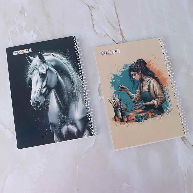 دفتر نقاشی سیمی 80 برگ طرح کلاسیک آپادانا کد 17