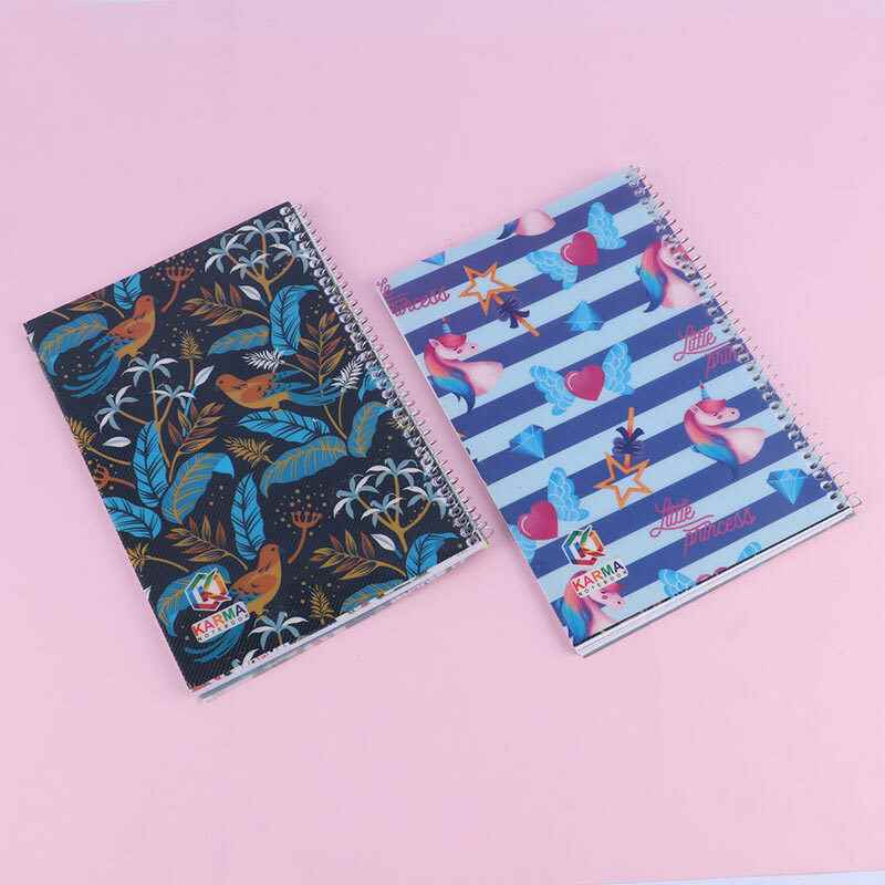 دفتر سیمی 50 برگ کارما طرح کلاسیک