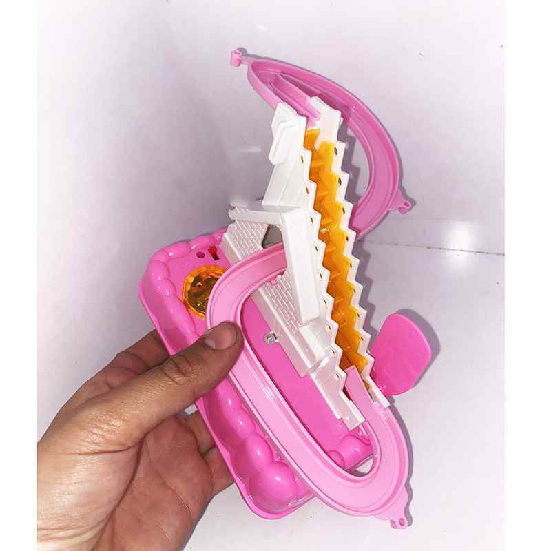اسباب بازی مدل پله سرسره هلو کیتی طرح موزیکال و چراغدار کد 3006