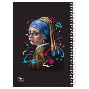 دفتر100برگ رحلی سیمی جلدسخت فانتزی الیپون کد245