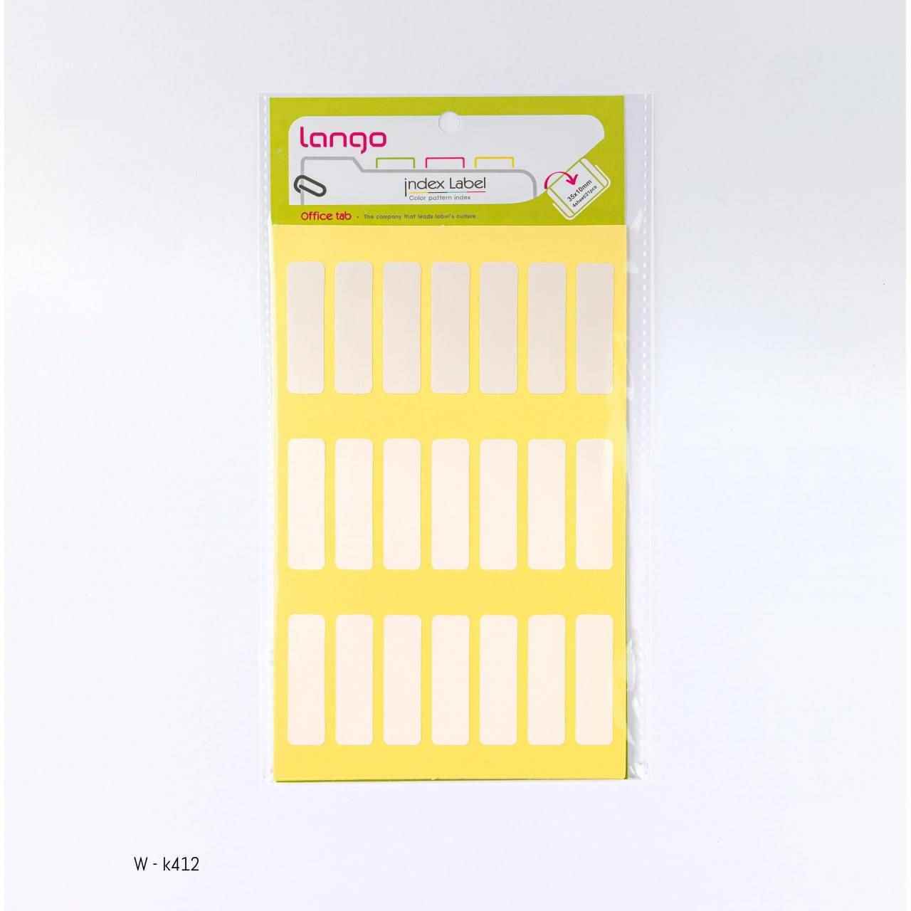 برچسب دورسفیدسایز10*35میلیمتر4برگی لانگوکدK-421