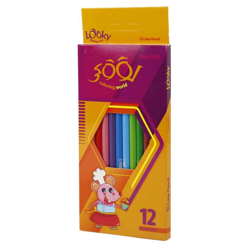 مداد رنگی 12 رنگ لوکی coloring world