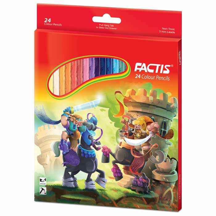 مدادرنگی24رنگ (شش گوش) جعبه مقوایی فکتیس