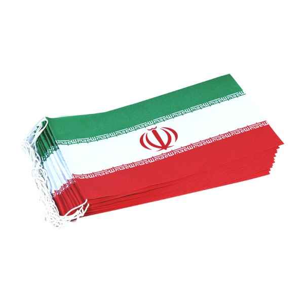 پرچم ایران مستطیلی 1423 کاغذی 12 عددی ریسه ای متفرقه بسته 10 ریسه ای